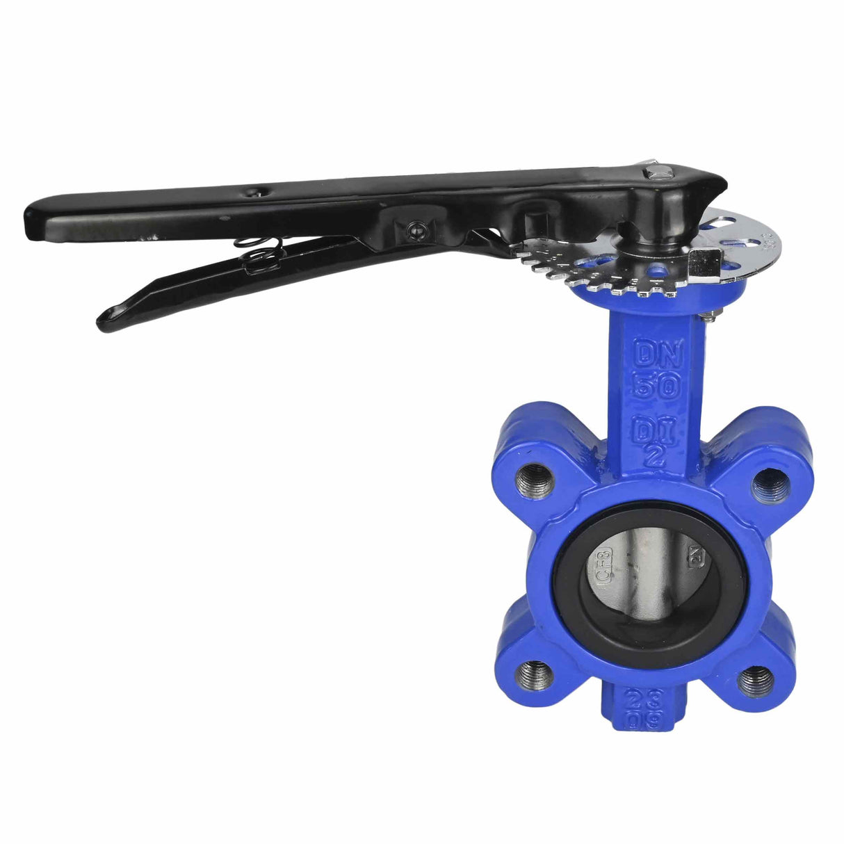 Wasser-Drosselklappe Elephant WBV1631E-2W-Fb-H, Gehäusematerial - Gusseisen QT450, Scheibenmaterial - Edelstahl AISI 304, Dichtung - EPDM, Griff