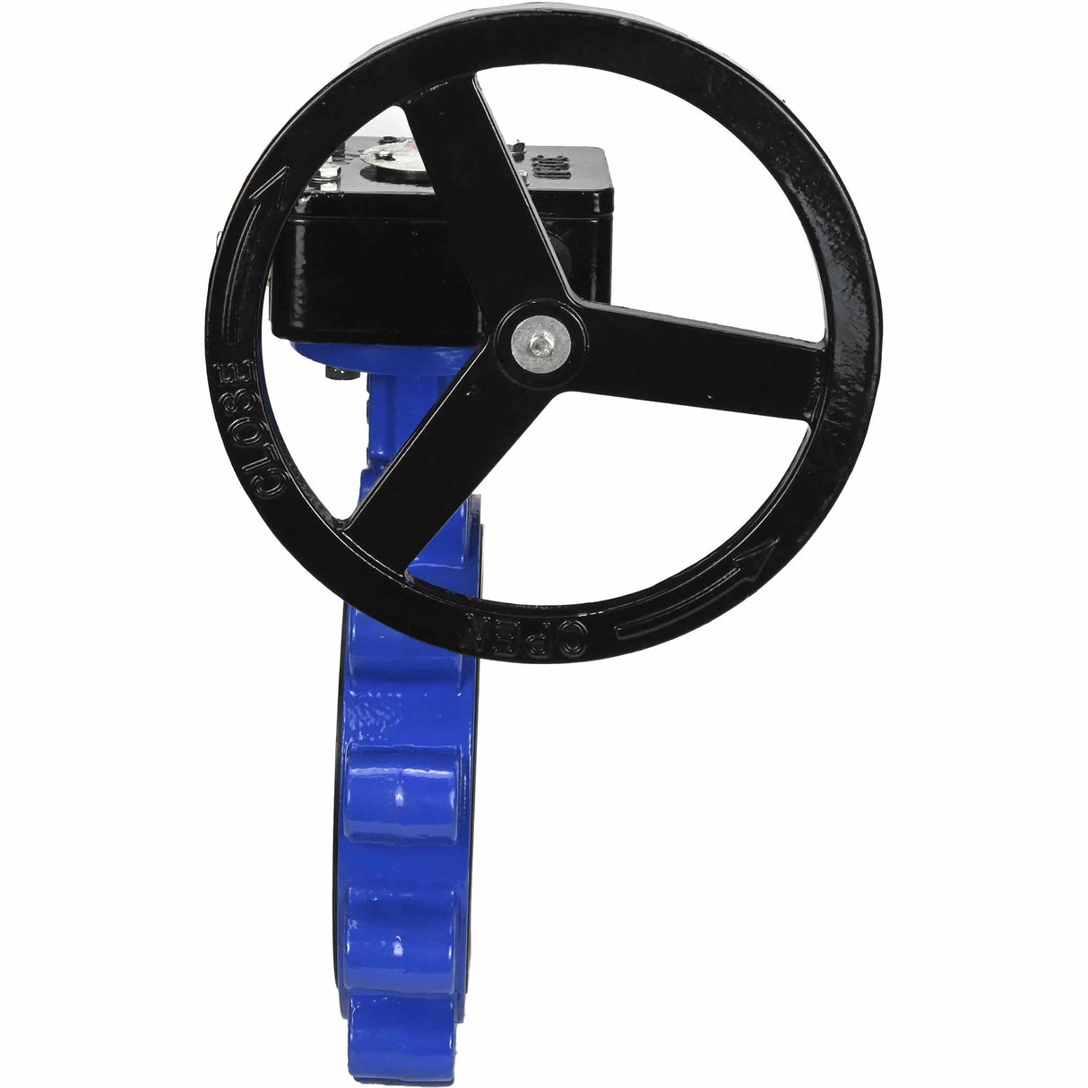 Wasser-Drosselklappe Elephant WBV1616E-2W-Fb-R, Gehäusematerial - Grauguss QT450, Scheibenmaterial - Grauguss QT450, Dichtung - EPDM, Getriebe