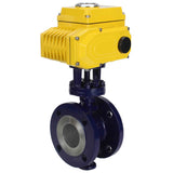 Wasser-Schmetterlingsventil Elephant WBV3EX-3432M-1W-F-ISO, Gehäusematerial - Kohlenstoffstahl, Scheibenmaterial - Edelstahl AISI 316, Dichtung - Metall, elektrischer Antrieb QT-N-хEM-A1 220V