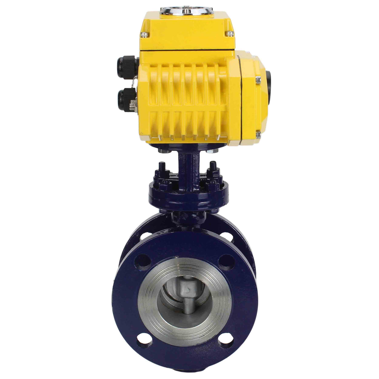 Wasser-Schmetterlingsventil Elephant WBV3EX-3431M-1W-F-ISO, Gehäusematerial - Kohlenstoffstahl, Scheibenmaterial - Edelstahl AISI 304, Dichtung - Metall, elektrischer Antrieb QT-N-хEM-A1 220V