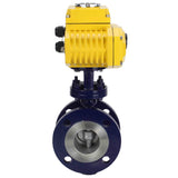 Wasser-Schmetterlingsventil Elephant WBV3EX-3431M-1W-F-ISO, Gehäusematerial - Kohlenstoffstahl, Scheibenmaterial - Edelstahl AISI 304, Dichtung - Metall, elektrischer Antrieb QT-N-хEM-A1 220V