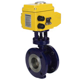 Wasser-Schmetterlingsventil Elephant WBV3EX-3432M-1W-F-ISO, Gehäusematerial - Kohlenstoffstahl, Scheibenmaterial - Edelstahl AISI 316, Dichtung - Metall, elektrischer Antrieb QT-N-хEM-A1 220V