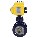Wasser-Schmetterlingsventil Elephant WBV3EX-3431M-1W-F-ISO, Gehäusematerial - Kohlenstoffstahl, Scheibenmaterial - Edelstahl AISI 304, Dichtung - Metall, elektrischer Antrieb QT-N-хEM-A1 220V