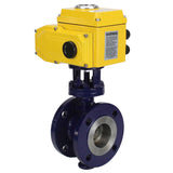 Wasser-Schmetterlingsventil Elephant WBV3EX-3432M-1W-F-ISO, Gehäusematerial - Kohlenstoffstahl, Scheibenmaterial - Edelstahl AISI 316, Dichtung - Metall, elektrischer Antrieb QT-N-хEM-A1 220V