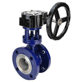 Wasser-Schmetterlingsventil Elephant WBV3EX-3432M-1W-F-ISO, Gehäusematerial - Kohlenstoffstahl, Scheibenmaterial - Edelstahl AISI 316, Dichtung - Metall, Getriebe RDN RQN