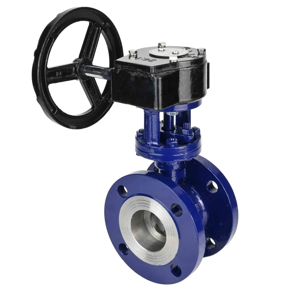 Wasser-Schmetterlingsventil Elephant WBV3EX-3432M-1W-F-ISO, Gehäusematerial - Kohlenstoffstahl, Scheibenmaterial - Edelstahl AISI 316, Dichtung - Metall, Getriebe RDN RQN