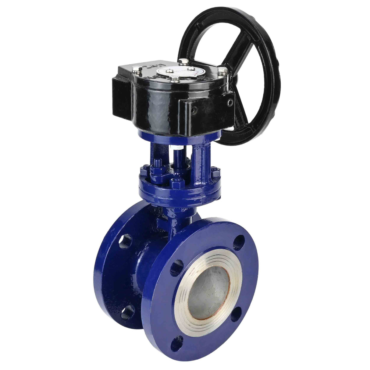 Wasser-Schmetterlingsventil Elephant WBV3EX-3432M-1W-F-ISO, Gehäusematerial - Kohlenstoffstahl, Scheibenmaterial - Edelstahl AISI 316, Dichtung - Metall, Getriebe RDN RQN