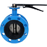 Wasser-Drosselklappe Elephant WBV1331E-2W-F-H, Gehäusematerial - Gusseisen GGG40, Scheibenmaterial - Edelstahl AISI 304, Dichtung - EPDM, Griff
