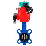 Water Butterfly Valve Elephant WBV1413E-2W-Fb-H DN40-300 16 bar body - GGG50 cast iron, disc - GGG40 cast iron, seal - EPDM, with pneumatic actuator PA-DA-XXX, pneumatic distributor 4M310-08 NAMUR 220V and ALS200D magnetic switch