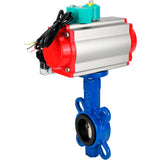 Water Butterfly Valve Elephant WBV1413E-2W-Fb-H DN40-300 16 bar body - GGG50 cast iron, disc - GGG40 cast iron, seal - EPDM, with pneumatic actuator PA-DA-XXX, pneumatic distributor 4M310-08 NAMUR 220V and ALS200D magnetic switch