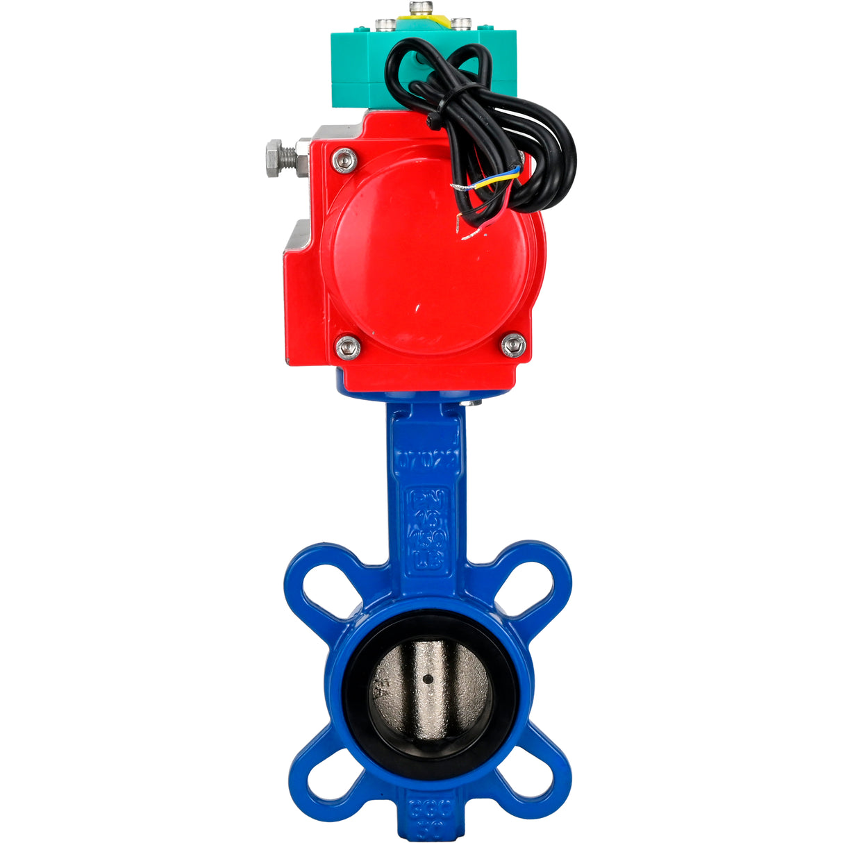 Water Butterfly Valve Elephant WBV1413E-2W-Fb-H DN40-300 16 bar body - GGG50 cast iron, disc - GGG40 cast iron, seal - EPDM, with pneumatic drive PA-DA-XXX and ALS200D magnetic switch