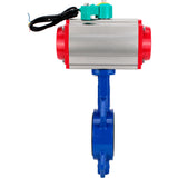 Water Butterfly Valve Elephant WBV1432E-2W-Fb-H DN40-300 16 bar body - GGG50 cast iron, disc - 316L stainless steel, seal - EPDM, with pneumatic actuator PA-DA-XXX, pneumatic distributor 4M310-08 NAMUR 220V and ALS200D magnetic switch