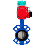 Water Butterfly Valve Elephant WBV1432E-2W-Fb-H DN40-300 16 bar body - GGG50 cast iron, disc - 316L stainless steel, seal - EPDM, with pneumatic actuator PA-DA-XXX, pneumatic distributor 4M310-08 NAMUR 220V and ALS200D magnetic switch