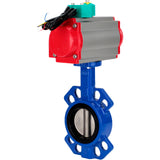 Water Butterfly Valve Elephant WBV1432N-2W-Fb-H DN40-300 16 bar body - GGG50 cast iron, disc - 316L stainless steel, seal - NBR, with pneumatic drive PA-DA-XXX and ALS200D magnetic switch