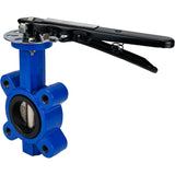Wasser-Drosselklappe Elephant WBV1616N-2W-Fb-H, Gehäusematerial - Grauguss QT450, Scheibenmaterial - Grauguss QT450, Dichtung - NBR, Griff