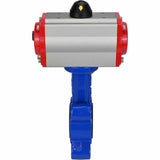 Wasser-Schmetterlingsventil Elephant WBV1616E-2W-Fb-H, Gehäusematerial - Gusseisen QT450, Scheibenmaterial - Gusseisen QT450, Dichtung - EPDM, mit pneumatischem Doppelwirkungsantrieb PA-DA, 4M310-08 24V