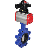 Wasser-Schmetterlingsventil Elephant WBV1616N-2W-Fb-H, Gehäusematerial - Gusseisen QT450, Scheibenmaterial - Gusseisen QT450, Dichtung - NBR, pneumatischer Antrieb PA-SA mit Rückstellfedern, 4M310-08 220V, LSU APL-210N