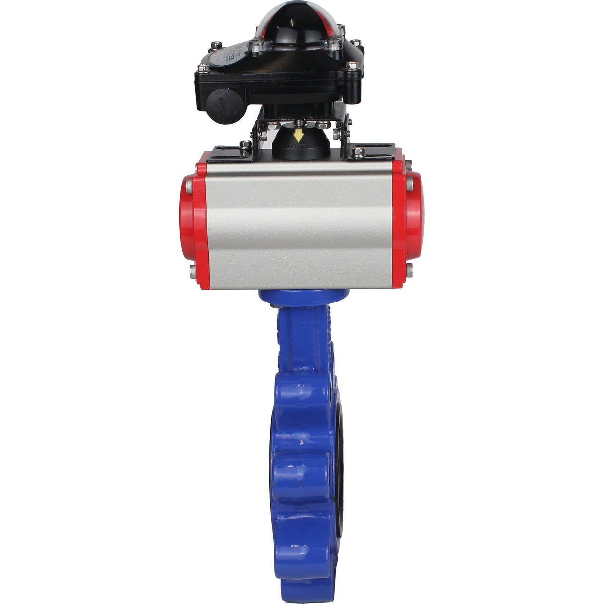 Wasser-Schmetterlingsventil Elephant WBV1616N-2W-Fb-H, Gehäusematerial - Gusseisen QT450, Scheibenmaterial - Gusseisen QT450, Dichtung - NBR, pneumatischer Antrieb PA-SA mit Rückstellfedern, 4M310-08 220V, LSU APL-210N