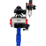 Wasser-Schmetterlingsventil Elephant WBV1616N-2W-Fb-H, Gehäusematerial - Gusseisen QT450, Scheibenmaterial - Gusseisen QT450, Dichtung - NBR, pneumatischer Antrieb PA-SA mit Rückstellfedern, 4M310-08 24V, LSU APL-210N, ATU AFC2000