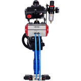 Wasser-Schmetterlingsventil Elephant WBV1616N-2W-Fb-H, Gehäusematerial - Gusseisen QT450, Scheibenmaterial - Gusseisen QT450, Dichtung - NBR, pneumatischer Antrieb PA-DA Doppelwirkung, 4V320-10 220V, LSU APL-410N EX, Handrad MON, ATU AFC2000