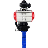 Wasser-Schmetterlingsventil Elephant WBV1616E-2W-Fb-H, Gehäusematerial - Gusseisen QT450, Scheibenmaterial - Gusseisen QT450, Dichtung - EPDM, mit pneumatischem Doppelwirkungsantrieb PA-DA, Handrad MON, LSU APL-210N