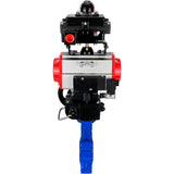 Wasser-Schmetterlingsventil Elephant WBV1616N-2W-Fb-H, Gehäusematerial - Gusseisen QT450, Scheibenmaterial - Gusseisen QT450, Dichtung - NBR, pneumatischer Antrieb PA-DA Doppelwirkung, 4M310-08 24V, LSU APL-410N EX, Handrad MON