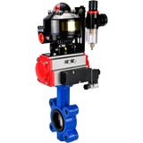 Wasser-Schmetterlingsventil Elephant WBV1616N-2W-Fb-H, Gehäusematerial - Gusseisen QT450, Scheibenmaterial - Gusseisen QT450, Dichtung - NBR, pneumatischer Antrieb PA-SA mit Rückstellfedern, 4M310-08 24V, LSU APL-510N EX, ATU AFC2000
