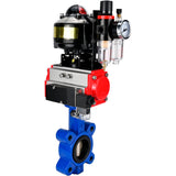 Wasser-Schmetterlingsventil Elephant WBV1616N-2W-Fb-H, Gehäusematerial - Gusseisen QT450, Scheibenmaterial - Gusseisen QT450, Dichtung - NBR, pneumatischer Antrieb PA-SA mit Rückstellfedern, 4M310-08 24V, LSU APL-510N EX, ATU AFC2000