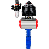 Wasser-Schmetterlingsventil Elephant WBV1616N-2W-Fb-H, Gehäusematerial - Gusseisen QT450, Scheibenmaterial - Gusseisen QT450, Dichtung - NBR, pneumatischer Antrieb PA-SA mit Rückstellfedern, 4M310-08 24V, LSU APL-510N EX, ATU AFC2000