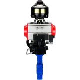 Wasser-Schmetterlingsventil Elephant WBV1616N-2W-Fb-H, Gehäusematerial - Gusseisen QT450, Scheibenmaterial - Gusseisen QT450, Dichtung - NBR, pneumatischer Antrieb PA-DA Doppelwirkung, 4M310-08 24V, LSU APL-510N EX, Handrad MON