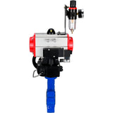 Wasser-Schmetterlingsventil Elephant WBV1616N-2W-Fb-H, Gehäusematerial - Gusseisen QT450, Scheibenmaterial - Gusseisen QT450, Dichtung - NBR, pneumatischer Antrieb PA-DA Doppelwirkung, 4M310-08 220V Handrad MON, ATU AFC2000