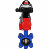 Wasser-Schmetterlingsventil Elephant WBV1616E-2W-Fb-H, Gehäusematerial - Gusseisen QT450, Scheibenmaterial - Gusseisen QT450, Dichtung - EPDM, mit pneumatischem Doppelwirkungsantrieb PA-DA, LSU APL-210N