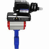 Vanne papillon d'eau Elephant WBV1616E-2W-Fb-H, matériau du corps - fonte QT450, matériau du disque - fonte QT450, joint - EPDM, avec actionneur pneumatique double effet PA-DA, positionneur rotatif électropneumatique YT-1000RSN sans rétroaction