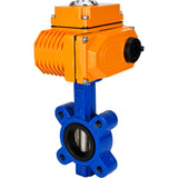 Wasser-Schmetterlingsventil Elephant WBV1616E-2W-Fb-H, Gehäusematerial - Gusseisen QT450, Scheibenmaterial - Gusseisen QT450, Dichtung - EPDM, elektrischer Antrieb QT-N-EM-O1-380VAC-U1 380V