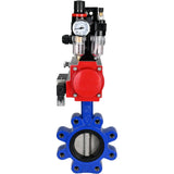 Wasser-Schmetterlingsventil Elephant WBV1631N-2W-Fb-H, Gehäusematerial - Gusseisen QT450, Scheibenmaterial - Edelstahl AISI 304, Dichtung - NBR, pneumatischer Antrieb PA-SA mit Rückstellfedern, 4M310-08 24V, LSU APL-210N ATU AFC2000