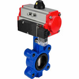 Wasser-Schmetterlingsventil Elephant WBV1631E-2W-Fb-H, Gehäusematerial - Gusseisen QT450, Scheibenmaterial - Edelstahl AISI 304, Dichtung - EPDM, mit pneumatischem Doppelwirkungsantrieb PA-DA, 4M310-08 24V