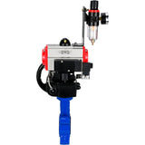 Wasser-Schmetterlingsventil Elephant WBV1631E-2W-Fb-H, Gehäusematerial - Gusseisen QT450, Scheibenmaterial - Edelstahl AISI 304, Dichtung - EPDM, mit pneumatischem Doppelwirkungsantrieb PA-DA, 4M310-08 220V, Handrad MON, ATU AFC2000