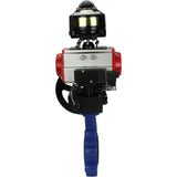 Wasser-Schmetterlingsventil Elephant WBV1631E-2W-Fb-H, Gehäusematerial - Gusseisen QT450, Scheibenmaterial - Edelstahl AISI 304, Dichtung - EPDM, pneumatischer Antrieb PA-DA Doppelwirkung, 4M310-08 24V, LSU APL-510N EX, Handrad MON