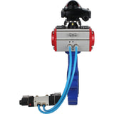 Wasser-Schmetterlingsventil Elephant WBV1631E-2W-Fb-H, Gehäusematerial - Gusseisen QT450, Scheibenmaterial - Edelstahl AISI 304, Dichtung - EPDM, pneumatischer Antrieb PA-SA mit Rückstellfedern, 4V320-10 220V, LSU APL-210N
