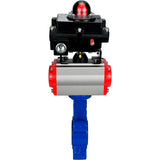 Wasser-Schmetterlingsventil Elephant WBV1631E-2W-Fb-H, Gehäusematerial - Gusseisen QT450, Scheibenmaterial - Edelstahl AISI 304, Dichtung - EPDM, mit pneumatischem Doppelwirkungsantrieb PA-DA, LSU APL-410N EX