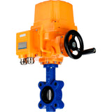 Wasser-Schmetterlingsventil Elephant WBV1631N-2W-Fb-H, Gehäusematerial - Gusseisen QT450, Scheibenmaterial - Edelstahl AISI 304, Dichtung - NBR, elektrischer Antrieb QT-EX-EM-O2-380VAC-U1 380V