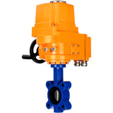 Wasser-Schmetterlingsventil Elephant WBV1631N-2W-Fb-H, Gehäusematerial - Gusseisen QT450, Scheibenmaterial - Edelstahl AISI 304, Dichtung - NBR, elektrischer Antrieb QT-EX-EM-O2-380VAC-U1 380V