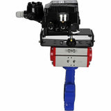 Water Butterfly Valve Elephant WBV1631E-2W-Fb-H, body material - cast iron QT450, disk material - stainless steel AISI 304, seal - EPDM, with pneumatic actuator double action PA-DA, electropneumatic rotary positioner YT-1000RSN without feedback