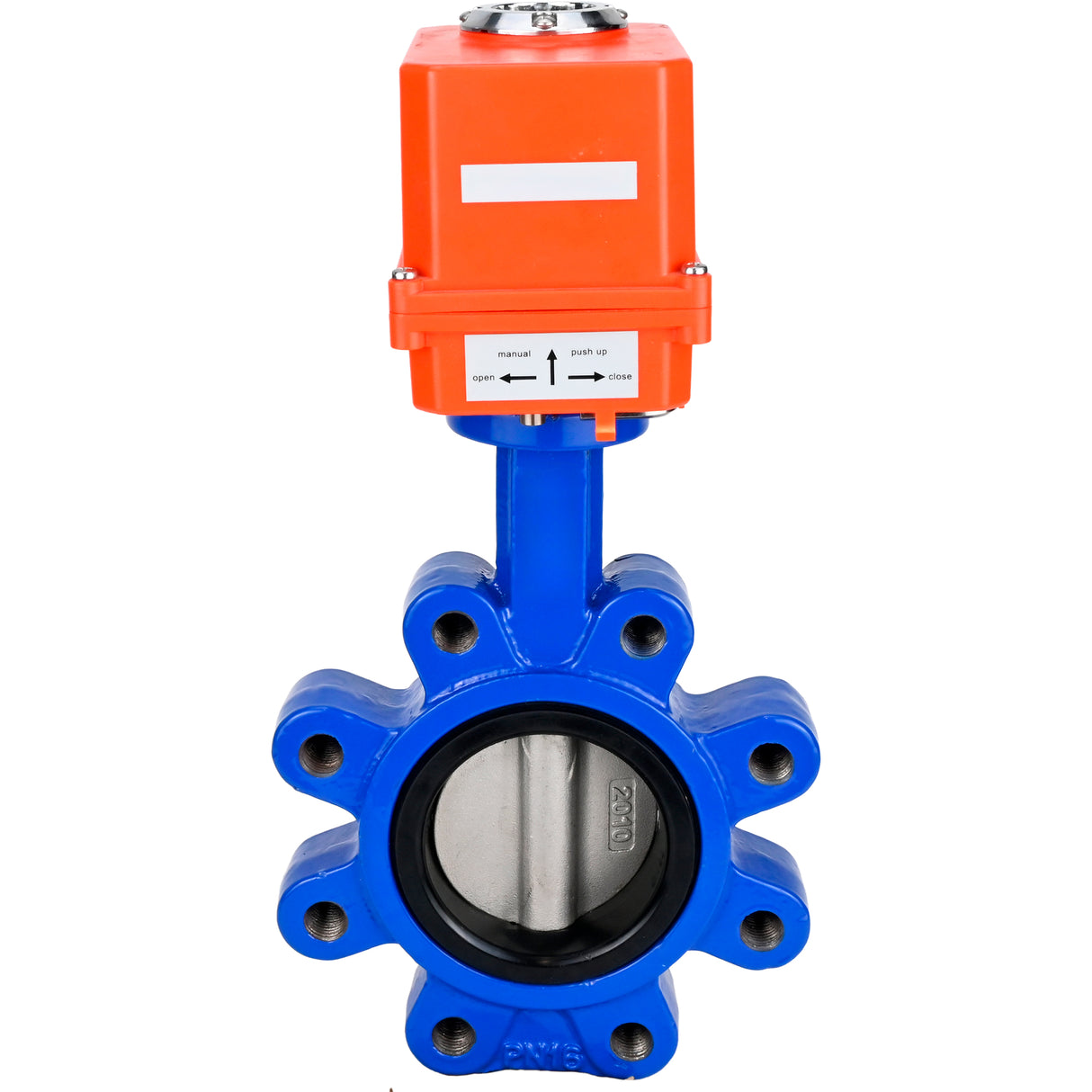 Wasser-Schmetterlingsventil Elephant WBV1631E-2W-Fb-H, Gehäusematerial - Gusseisen QT450, Scheibenmaterial - Edelstahl AISI 304, Dichtung - EPDM, elektrischer Antrieb QT-N-EM-O1-220VAC-U1 MINI 220V