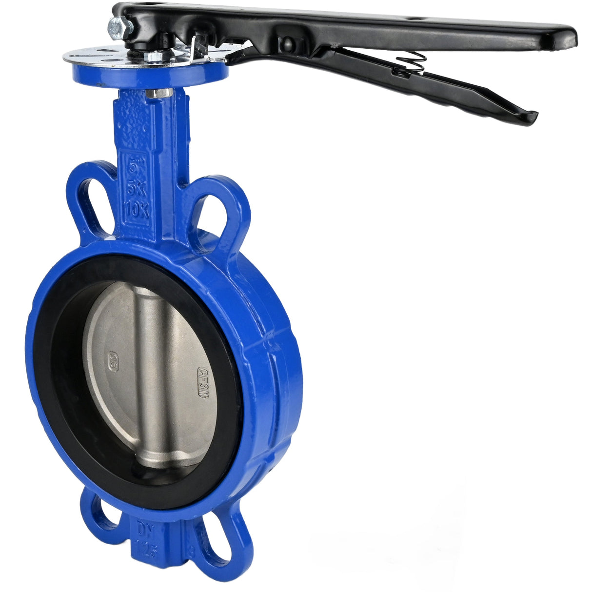 Wasser-Drosselklappe Elephant WBV1632E-2W-Fb, Gehäusematerial - Gusseisen QT450, Scheibenmaterial - Edelstahl AISI 316, Dichtung - EPDM, Griff