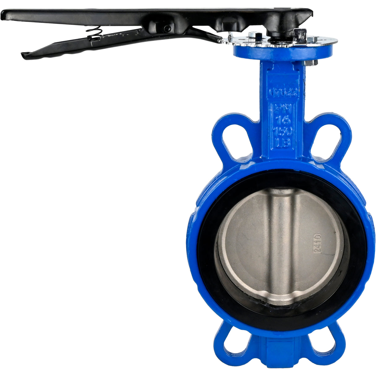 Wasser-Drosselklappe Elephant WBV1632E-2W-Fb, Gehäusematerial - Gusseisen QT450, Scheibenmaterial - Edelstahl AISI 316, Dichtung - EPDM, Griff