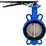 Wasser-Drosselklappe Elephant WBV1632E-2W-Fb, Gehäusematerial - Gusseisen QT450, Scheibenmaterial - Edelstahl AISI 316, Dichtung - EPDM, Griff