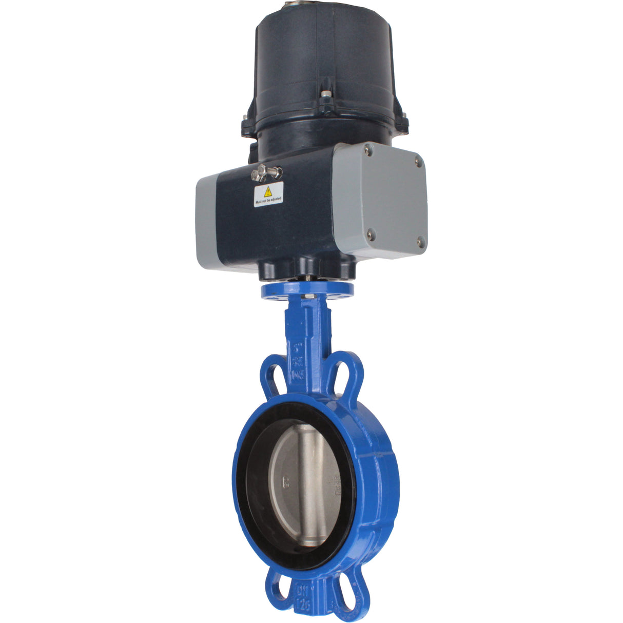 Schmetterlingsventile für abrasive Medien Elephant WBV1632E-2W-Fb-Flansch, Gehäuse - Gusseisen QT450, Scheibe - Edelstahl 316L, Dichtung - EPDM, mit elektrischem Vierteldreh-Antrieb Elephant QTSA-N-EM-O0-220VAC