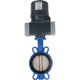 Schmetterlingsventile für abrasive Medien Elephant WBV1632E-2W-Fb-Flansch, Gehäuse - Gusseisen QT450, Scheibe - Edelstahl 316L, Dichtung - EPDM, mit elektrischem Vierteldreh-Antrieb Elephant QTSA-N-EM-O0-220VAC