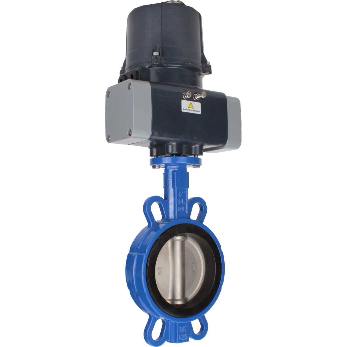 Schmetterlingsventile für abrasive Medien Elephant WBV1632E-2W-Fb-Flansch, Gehäuse - Gusseisen QT450, Scheibe - Edelstahl 316L, Dichtung - EPDM, mit elektrischem Vierteldreh-Antrieb Elephant QTSA-N-EM-O0-220VAC
